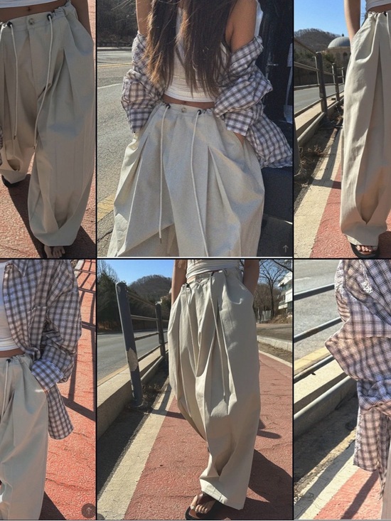 COSTES Wide Leg Pleated Baggy- UNISEX ONE SIZE - Picture 4 of 11